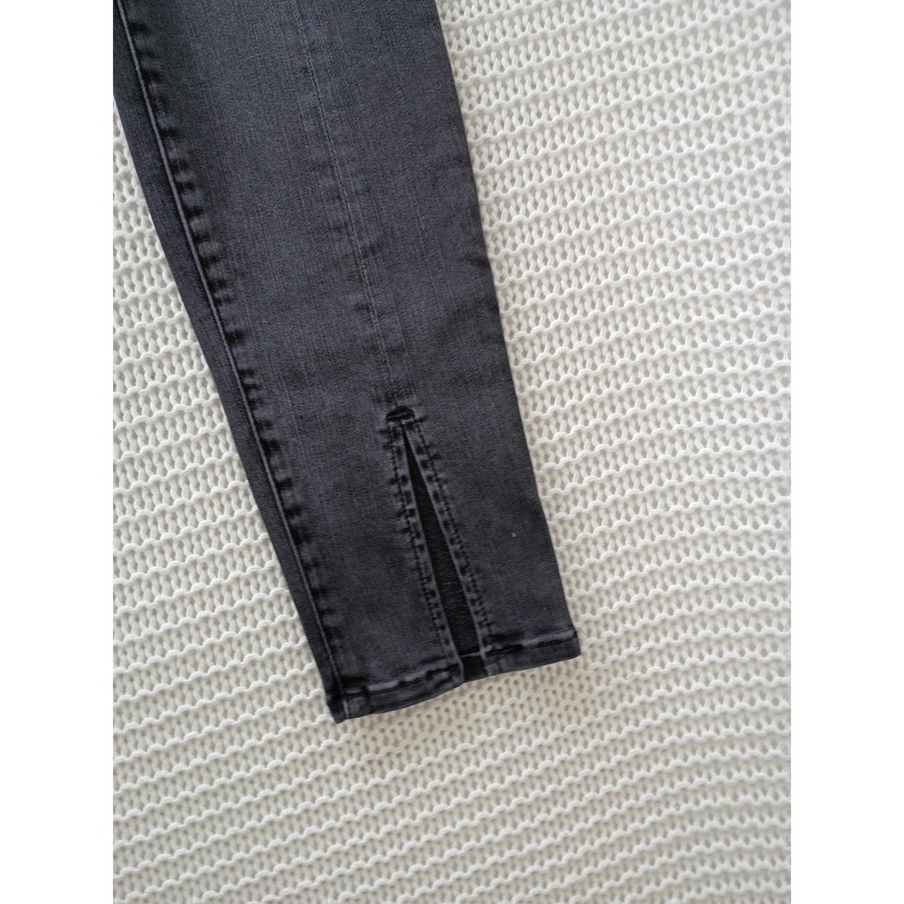 FRAME NWT Le Skinny De Jeanne Charcoal Gray Split Hem Jeans 25x30 $228 - Picture 13 of 16